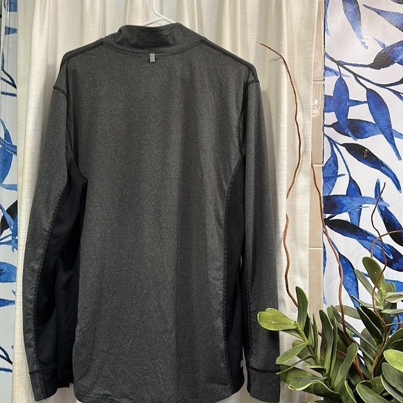 Men’s FILA Sport Black & Gray Quarter Zip Long Sleeve Pullover Size Large - Picture 6 of 8